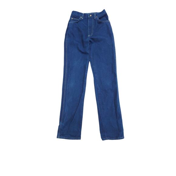 Vintage Lee Mom Jeans High Waisted Straight Leg Dark Wash Sz 14 Reg - Picture 1 of 12